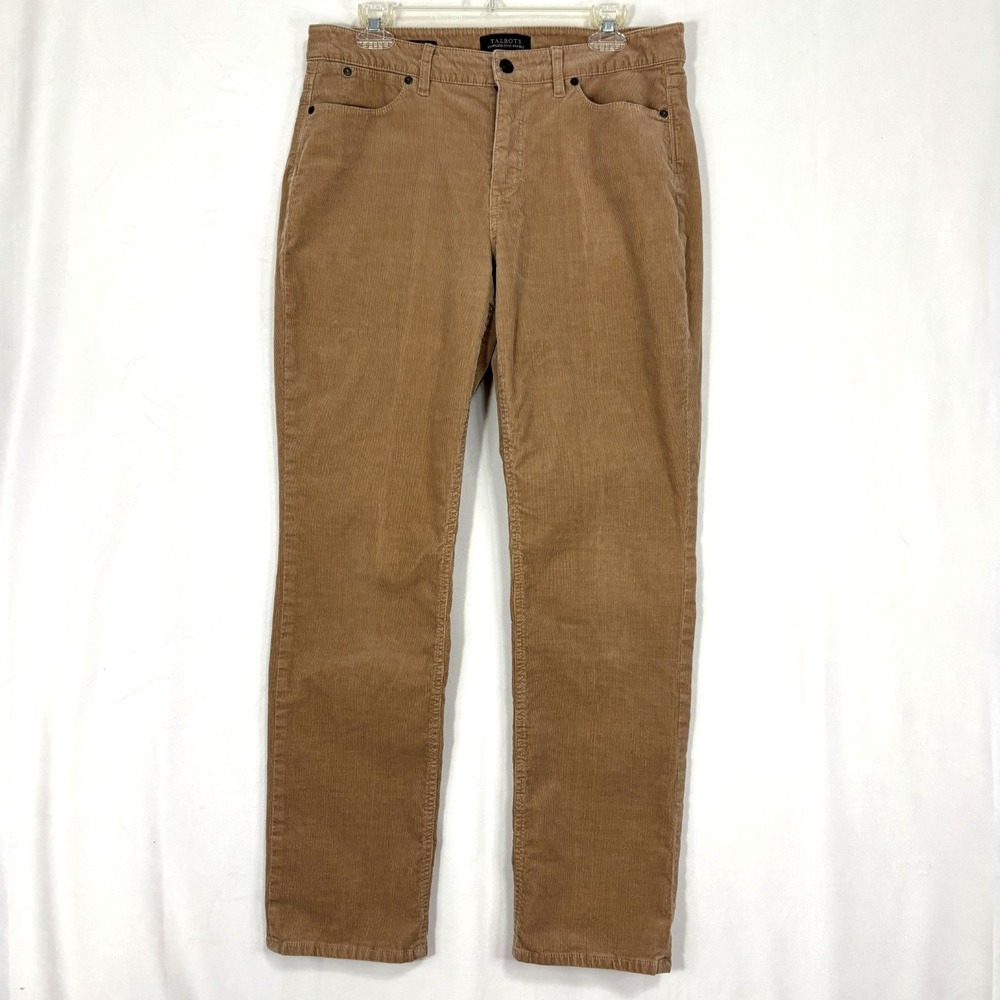 Heritage Corduroy Pants Womens 10 Tan Straight Curvy‎ Flawless Five-Pocket Camel